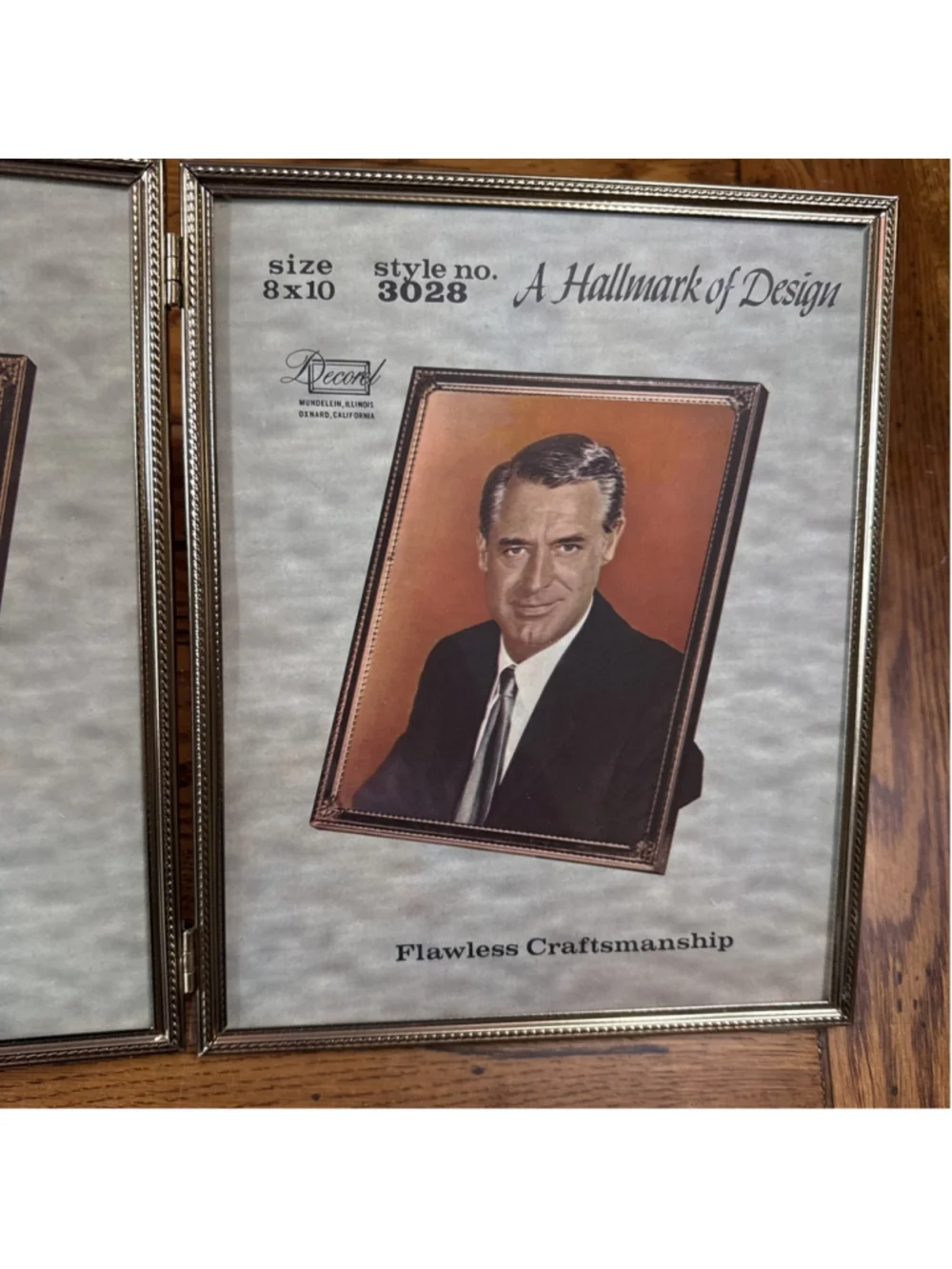 Vintage Decorative Arts Corp, Bi-fold 8 x 10 Frame Rock Hudson